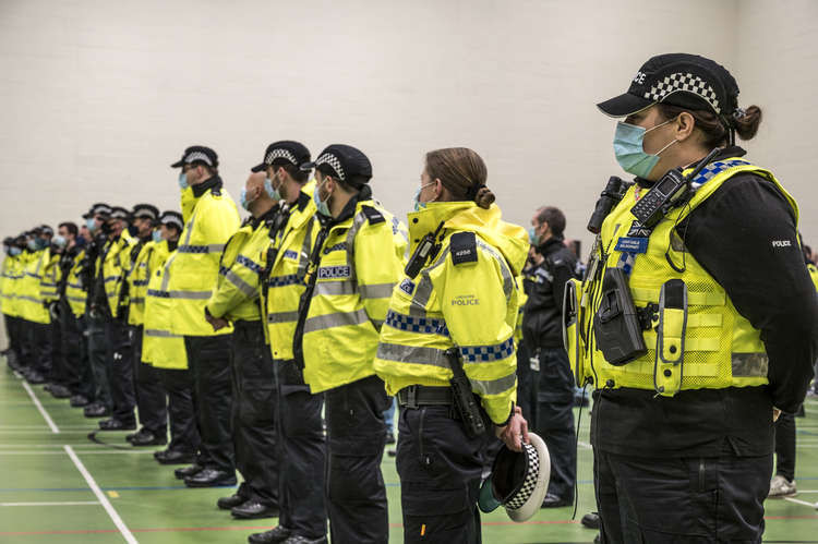 Police briefing for Operation Guardians