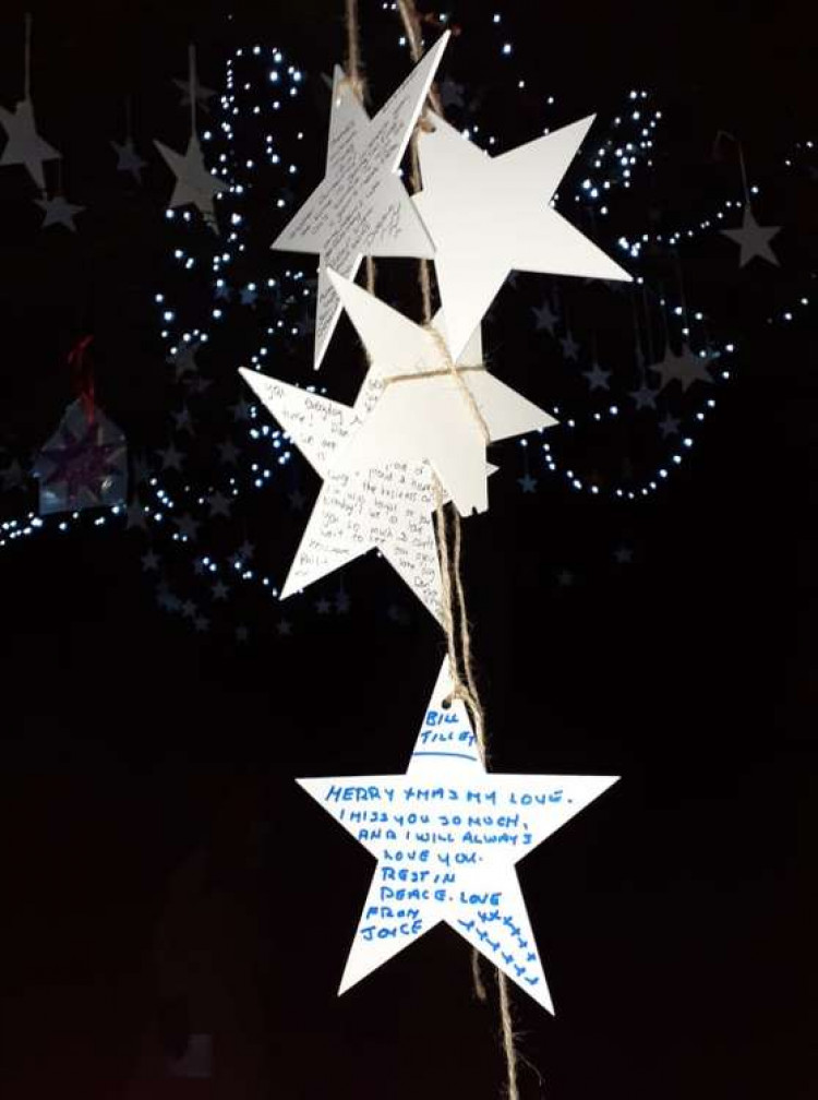 Residents were invited to dedicate a star to their loved one