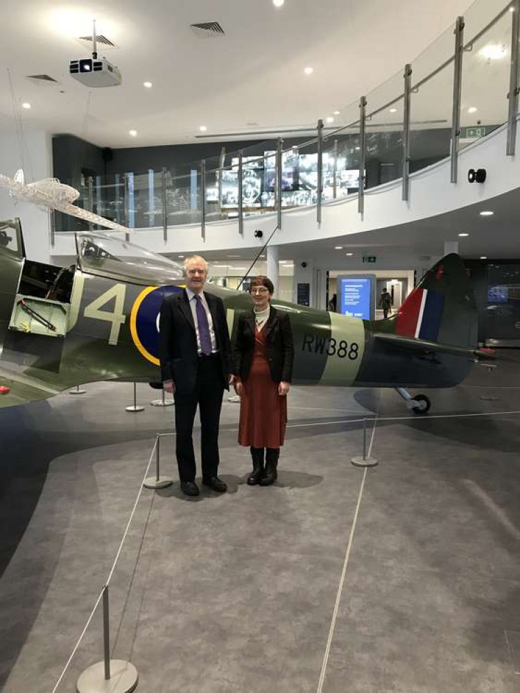 Sam visiting the Spitfire Museum as part of his new role