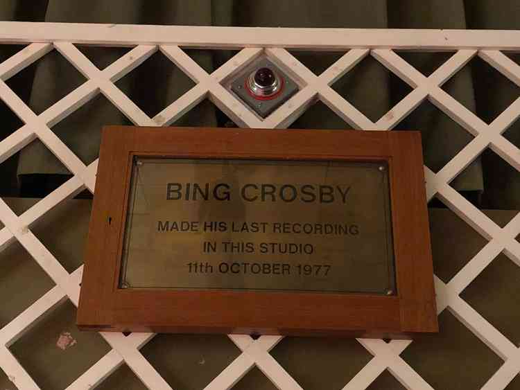 Bing Crosby made his last recording at Maida Vale in 1977