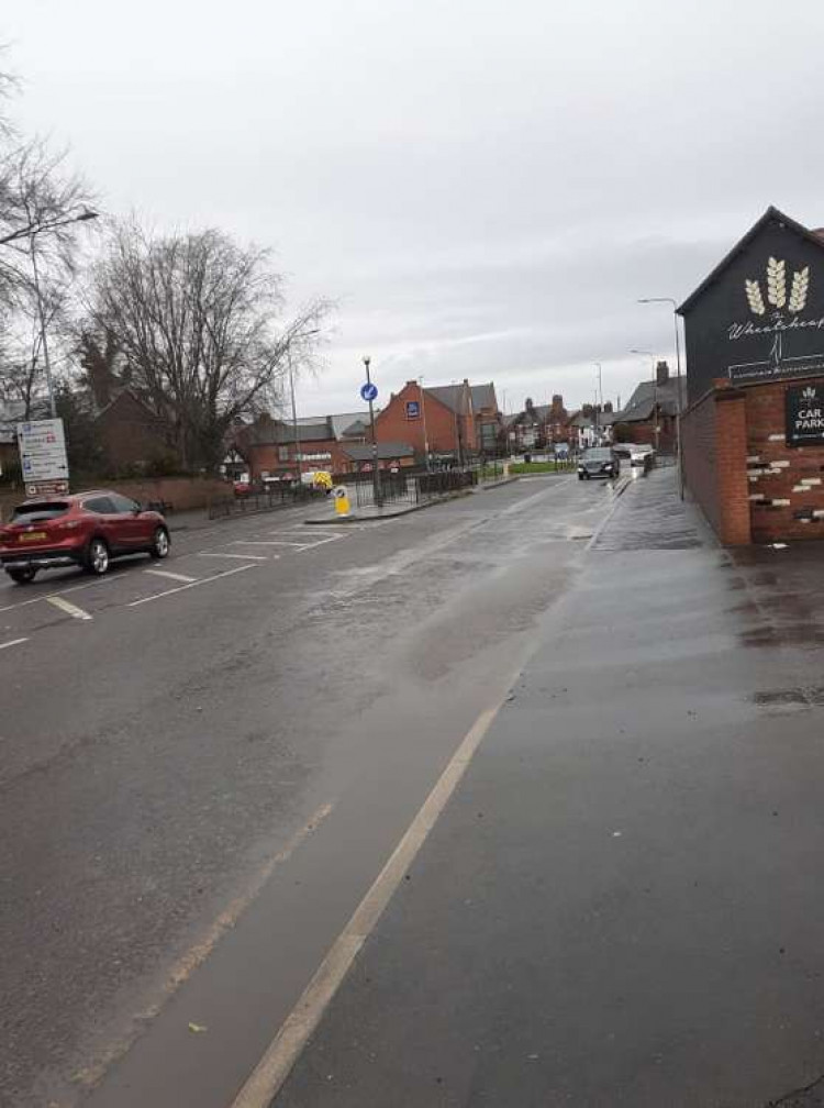 Heavy rain is making driving conditions around the Sandbach area difficult today