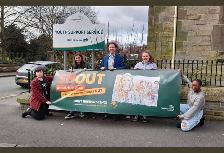 Sandbach's Oiliver Probert-Hill (far left) has been elected to the Youth Parliament