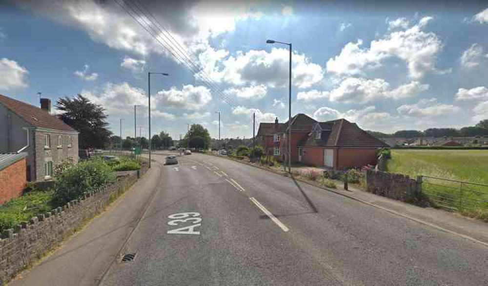 There will be roadworks on the A39 on the edge of Street next week (Photo: Google Street View)