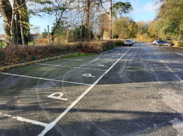 The Existing Car Park In Shepton Mallet Through Which The Cycle Path Will Run Clark Landscape Design 110321