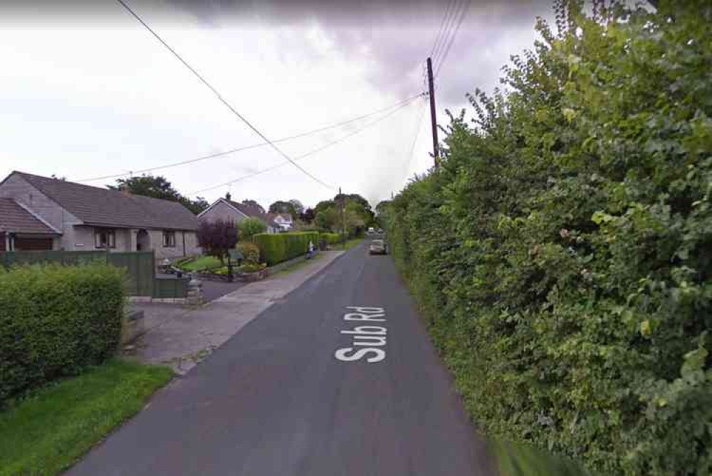 Sub Road in Butleigh - see today's mobile speed camera locations (Photo: Google Street View)