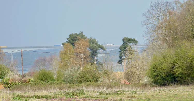 Orwell Bridge from Freston Boot