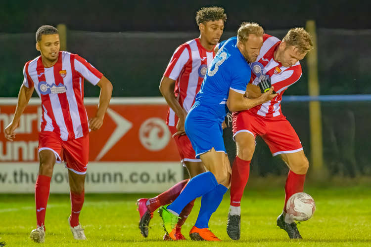 Michael Brothers playing for Imps against Felixstowe