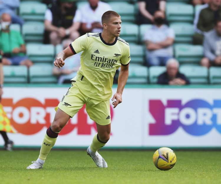 Former Brantham youth player harry Clark made his Arsenal debut against Hibs