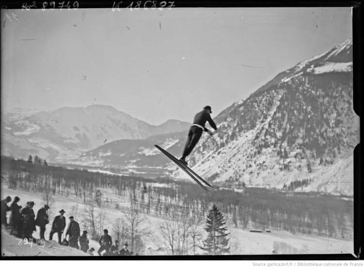 Einar Landvik, Nordic skier from Norway, competes in the first-ever Winter Olympics in Chamonix, France, 1924 - Credit: gallica.bnf.fr