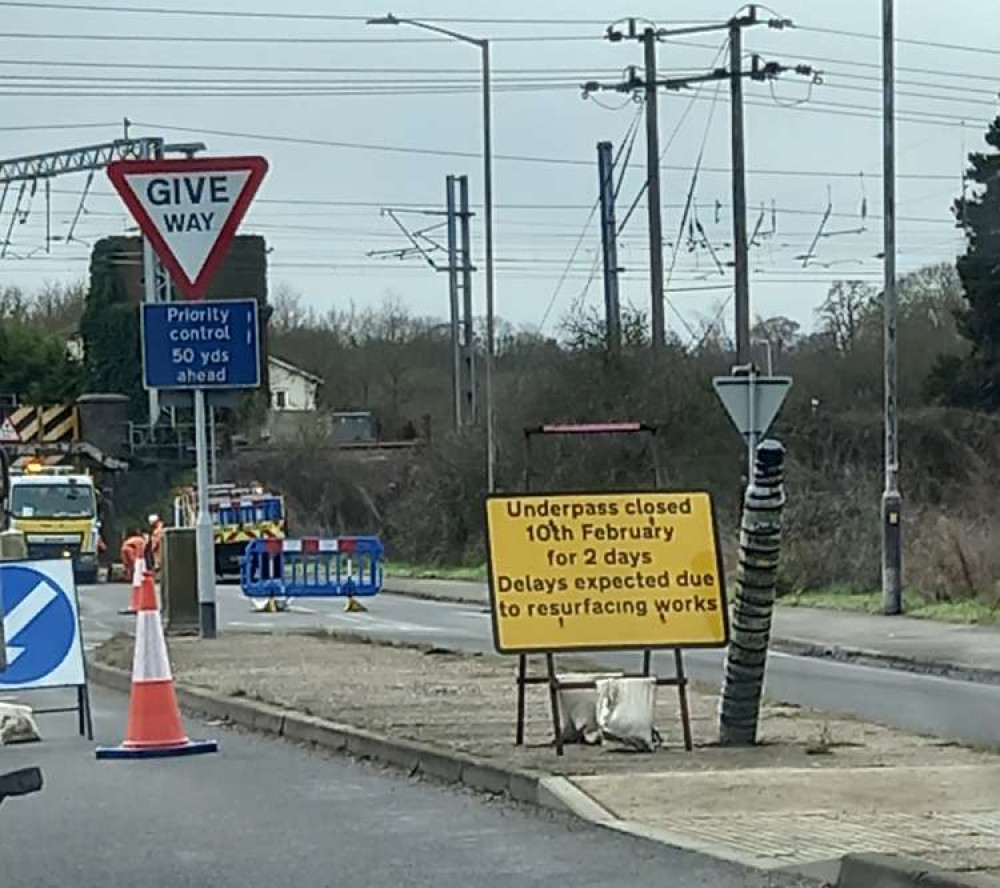 Underpass at Manningtree station closed