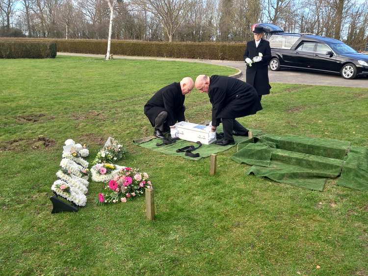 Tiny coffin laid to rest by Michael Smy undertakers  (Picture credit: Nub News)