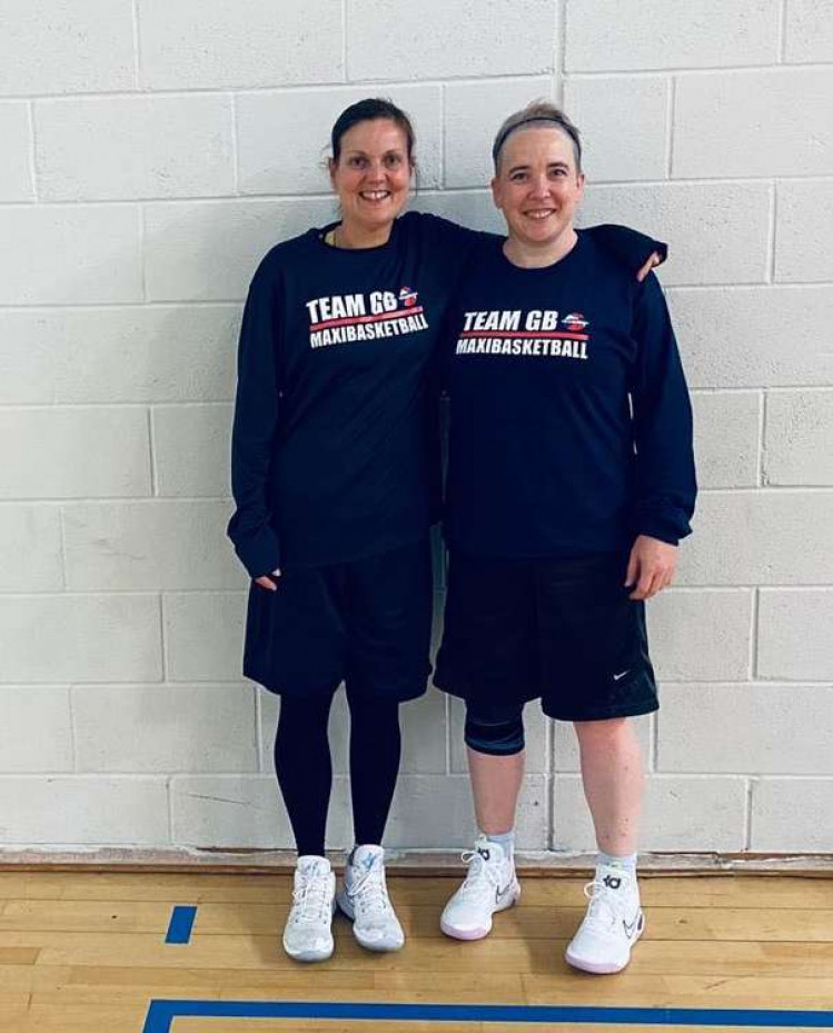 Laura Shemming and Catherine Mclean in Great Britain kit