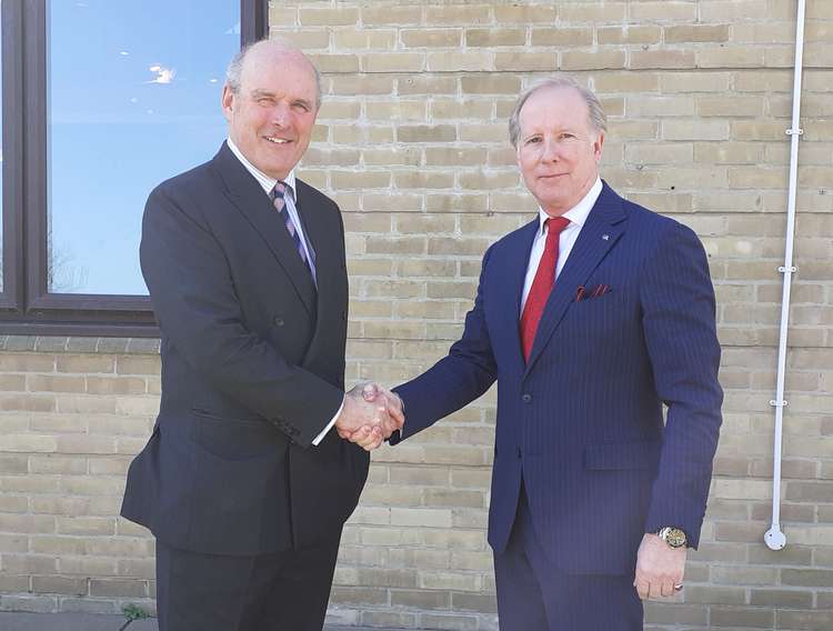 Ex-Ganges boy Lee Holloway (right) taking over from John Ogden as Suffolk's Armed Forces Commissioner (Picture credit: Suffolk CC)