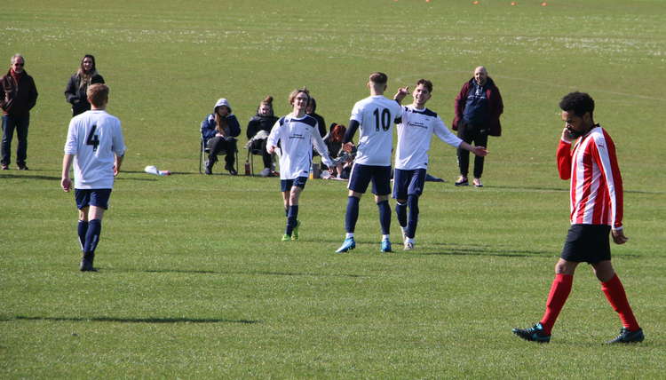 Hayden Catchpole celebrates 31st goal of the season (Picture credit: Nub News)