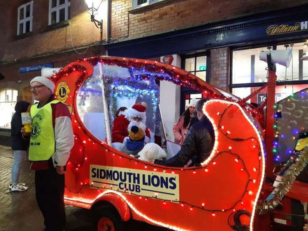 Santa's sleigh will ride into town along Old Fore Street on Friday. Credit: EDDC
