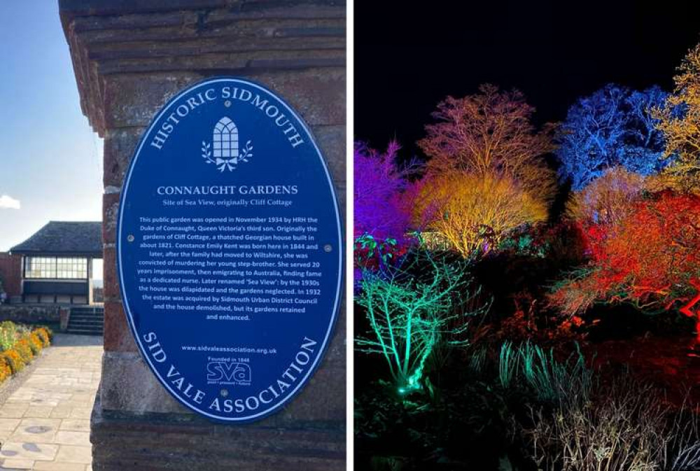 L: Connaught Gardens (Nub News, Will Goddard). R: Impression of the planned illuminations (Connaught@Christmas)