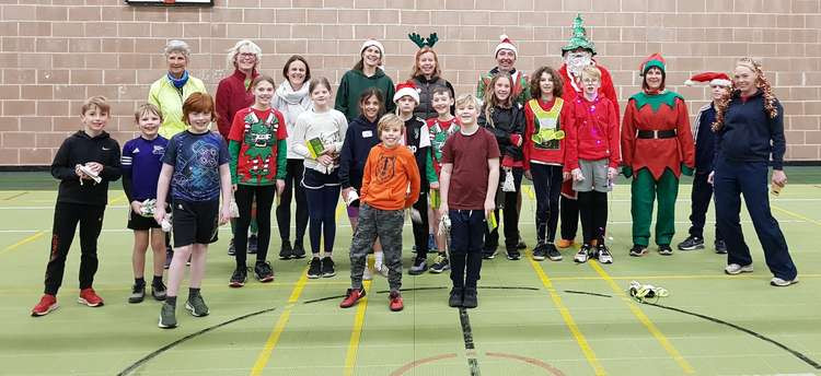 Festive Sidmouth Running Club Juniors and special guests!