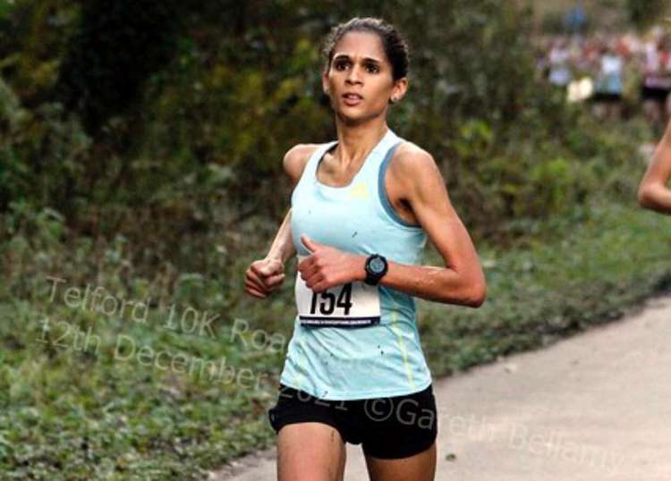 Kirsteen Welch in action at the Telford 10k