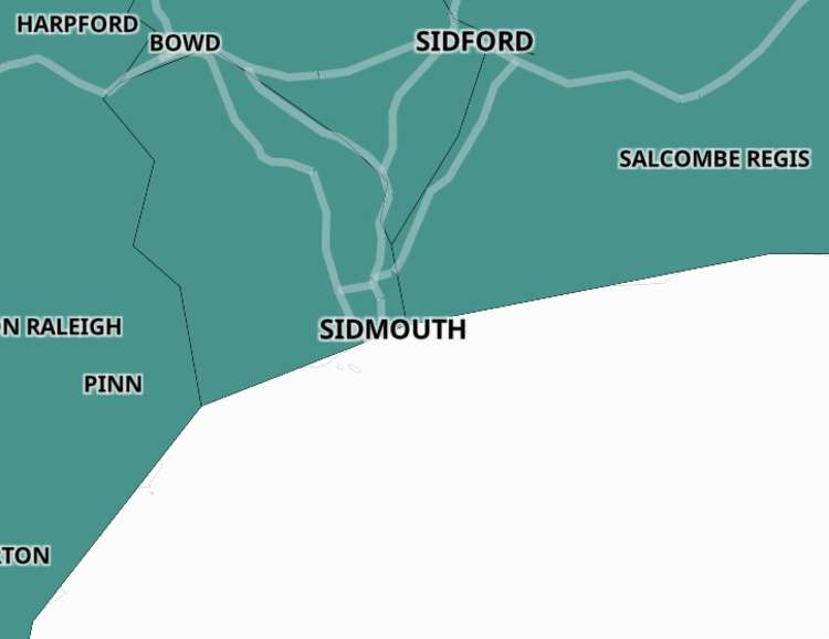 Sidmouth vaccination map