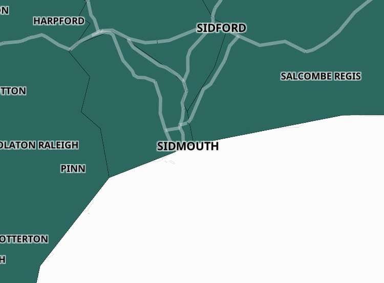 Sidmouth vaccination map