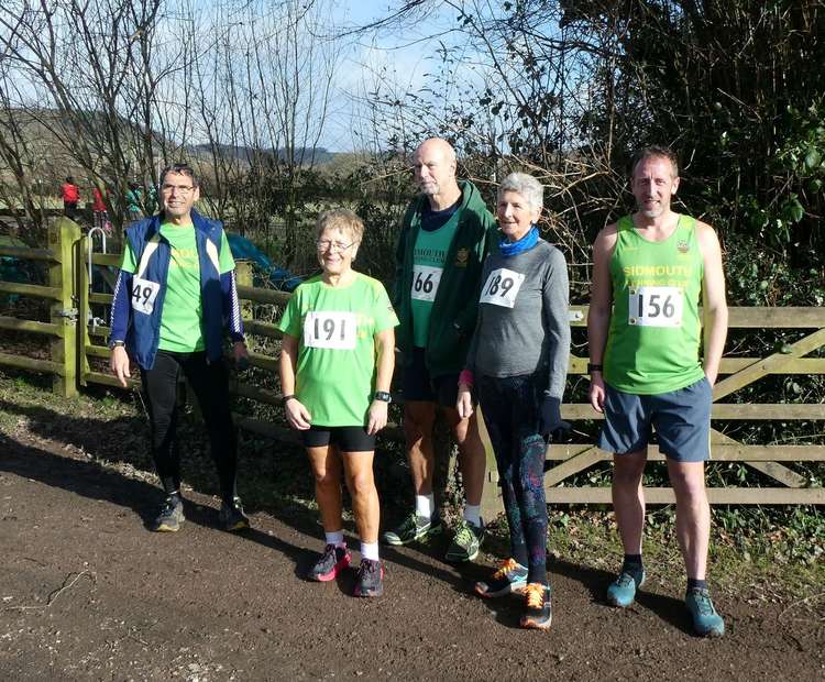 Some of the Mighty Greens taking part in the cross country run