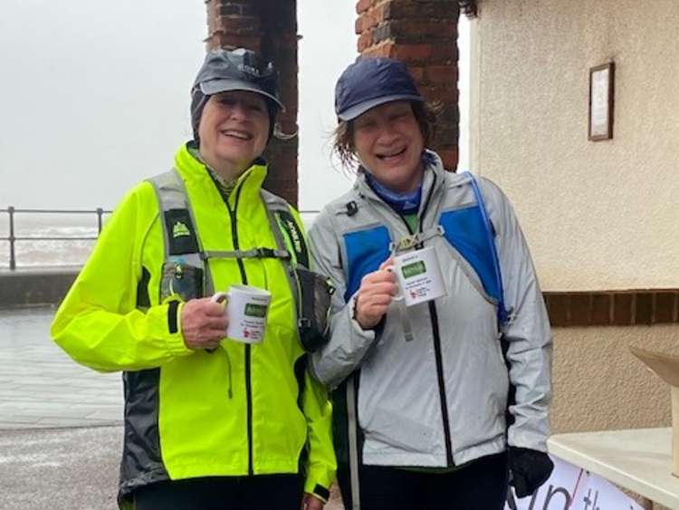 A very happy Julia Haddrell and Ann Cole with their well deserved mugs.