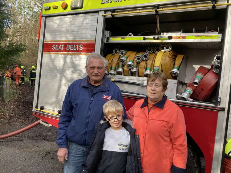 L to R: Group Scout Leader Alan Lowe, Bradley, Ann Lowe (Nub News, Will Goddard)