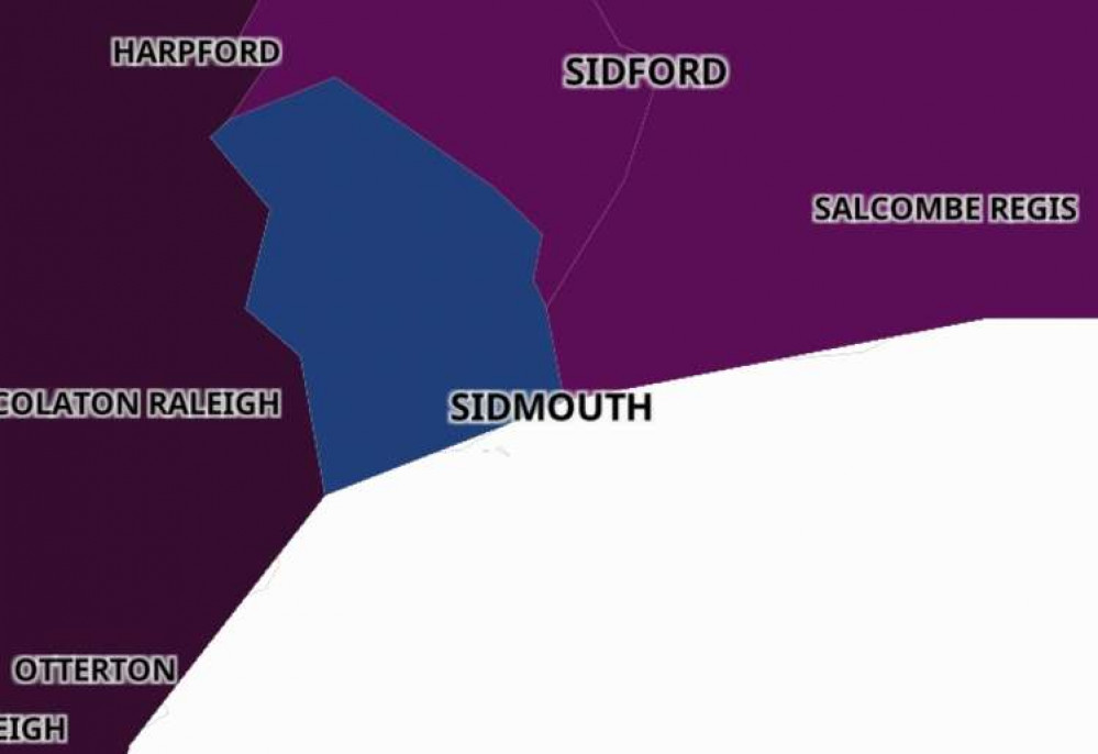 Sidmouth coronavirus map