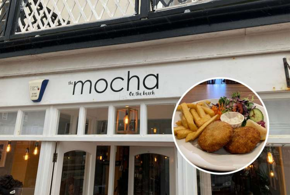 Mocha restaurant. Inset: Homemade Hand Picked Fresh Local Crab Cakes (Nub News, Will Goddard)