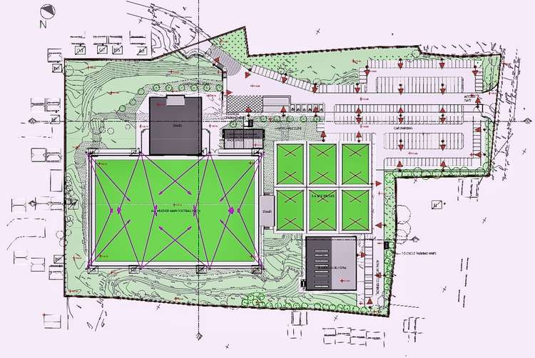 The plans show an extensive development for the club's planned new base