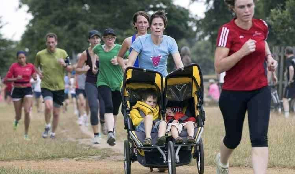 A typical parkrun scene similar to the weekly event at Conkers