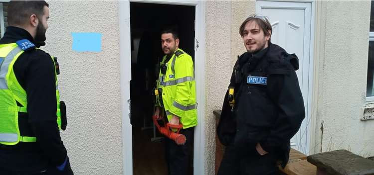 Officers broke down the door at a property in Newhall. Photo: Instantstreetview.com