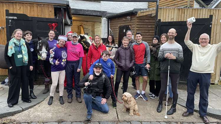 Teddington's Park Lane Stables with the BBC Breakfast team (Image: Park Lane Stables)