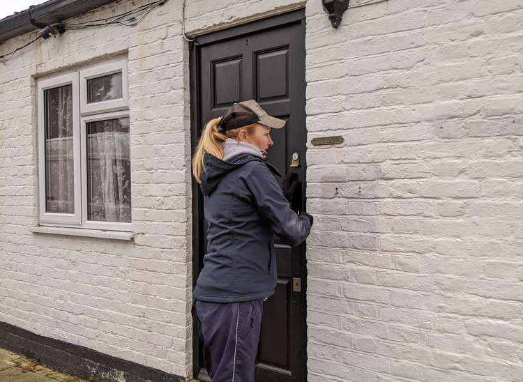 Natalie at the stables cottage which she has high hopes for (Image: Ellie Brown)