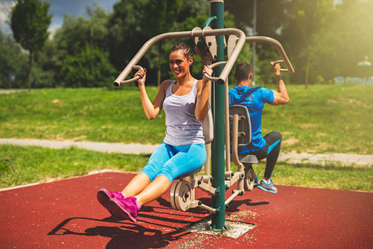Outdoor gyms are a popular way of exercising