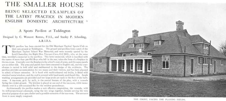 The fields' pavilion in 1924. It was built as a memorial to the fallen (Image: UPCFF)