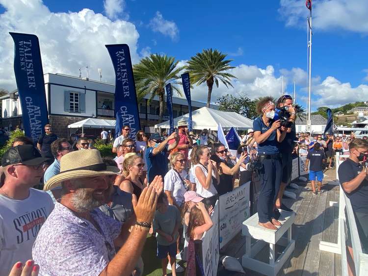 Crowds of supporters lined up to cheer their achievement