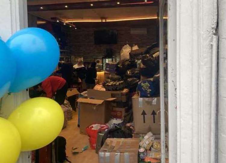 Donations piled up inside the restaurant, prompting Council Leader Gareth Roberts to offer the organisers more space in York House