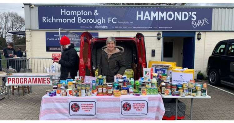 Local football team Hampton & Richmond FC will be collecting donations for Richmond foodbank and Ukraine