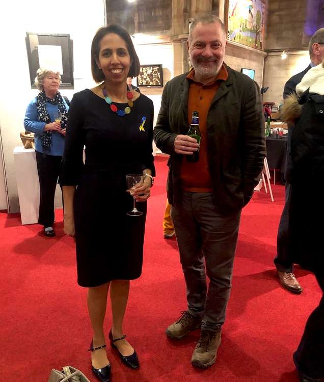 The pair showed their support for the beloved arts centre at a packed out event (Image: Landmark Arts Centre)