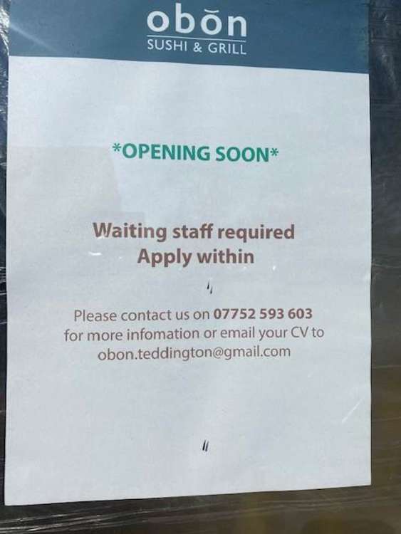 It will be hiring waiting staff - here's how to send in a CV (Image: Nub News)