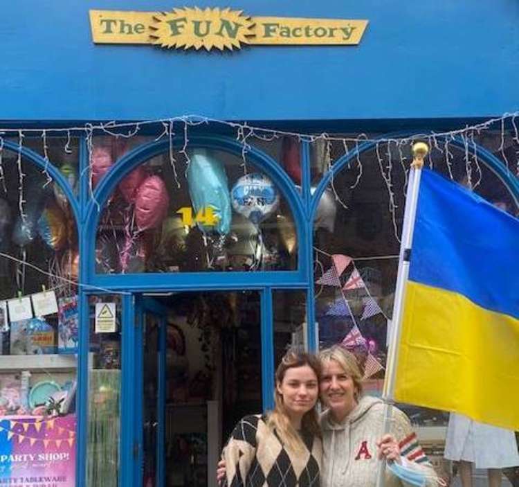 The shop on the causeway says its Ukraine flags are selling fast