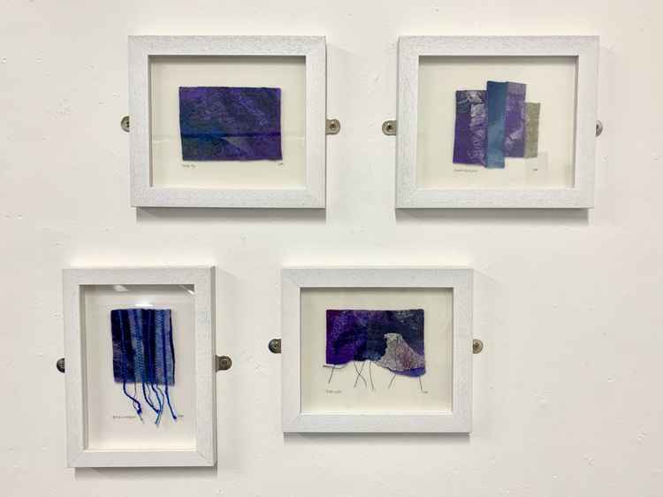 Felt pieces by Sue Marsden, capturing the colour and textures of the night sky