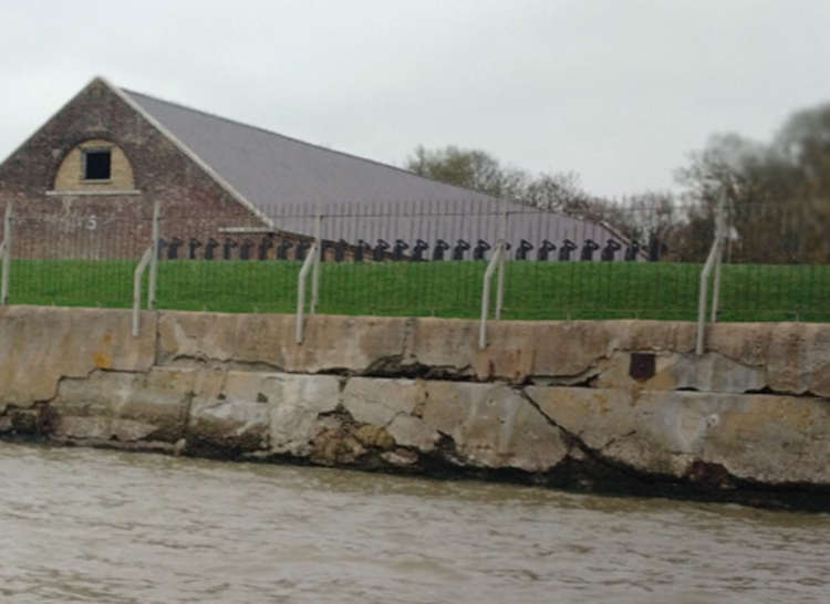 The new memorial pictured by Sue Gosling from the river.