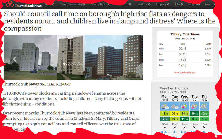 The 'shadow of shame' - Thurrock's high rise buildings.