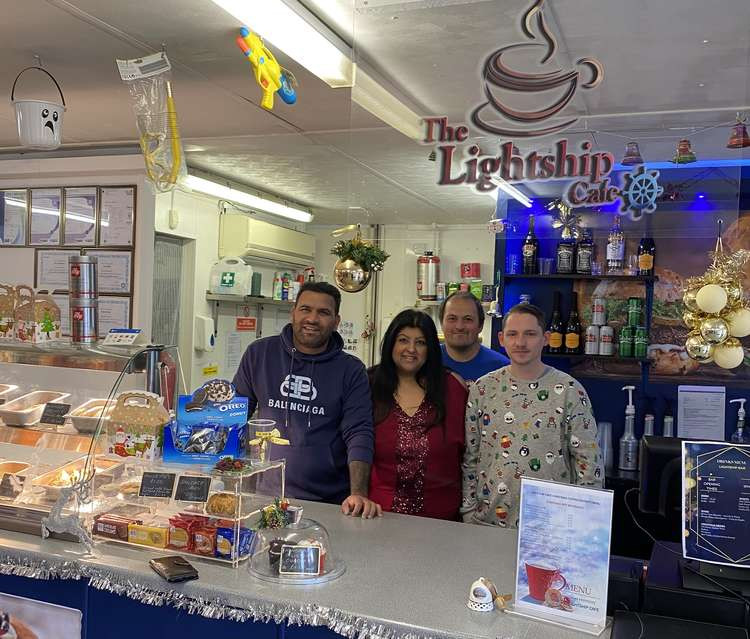 A warm welcome awaits at the Lightship cafe.