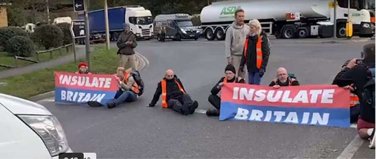 The protest in West Thurrock