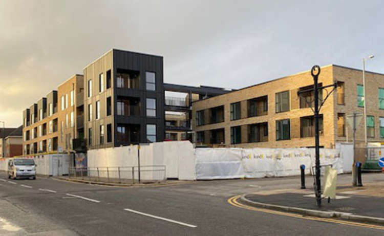 The new council flats on an adjacent site.