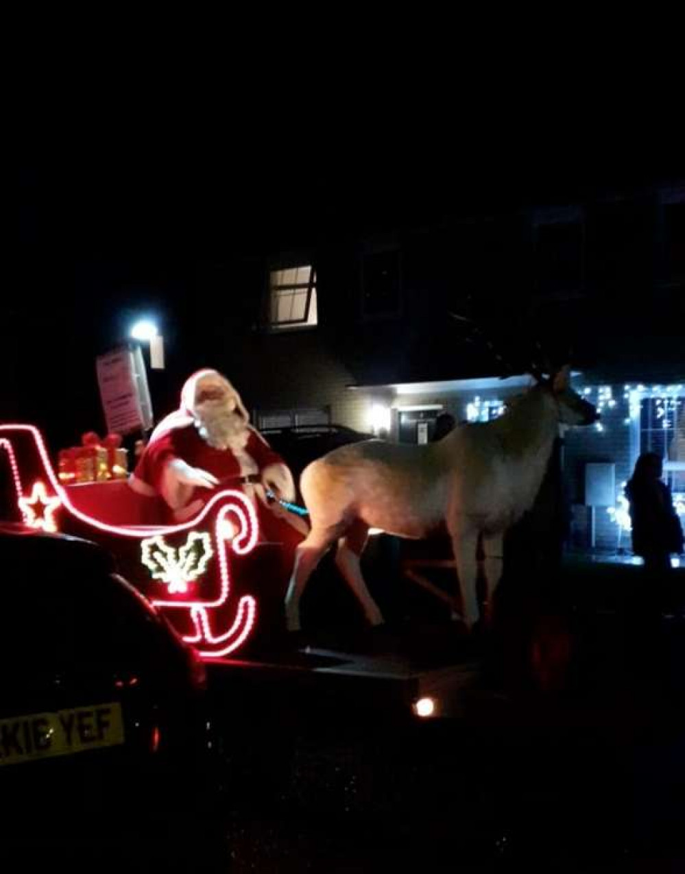 Santa in Stanford on Thursday evening