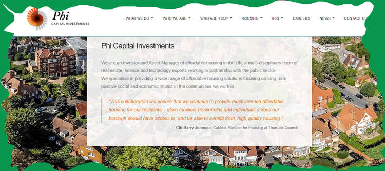 Phi Capital Investments trumpets its relationship with Thurrock Council on its website. Thurrock Council is far more reticent about the deal.